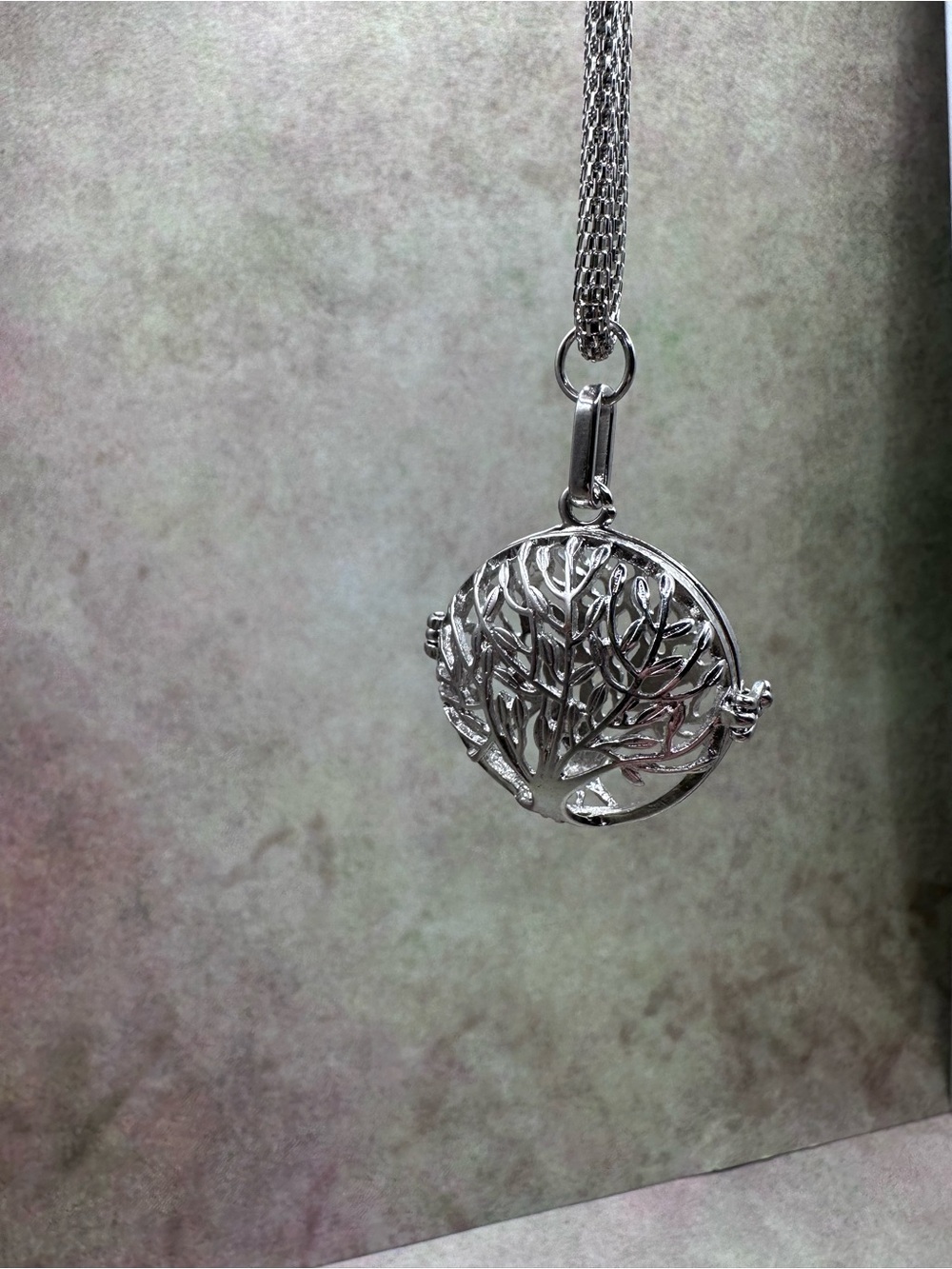 Silver Tree of Life Locket Necklace - Women Jewelry - Picture 6 of 13